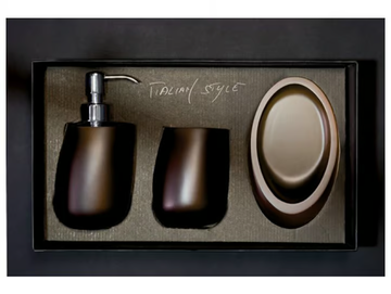 KLEISS SET MOKA - Countertop Vetro Freddo® soap dish by Glass Design - view 2